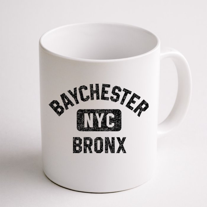 Baychester Bronx Nyc Gym Style Distressed White Print Meaningful Gift Front & Back Coffee Mug