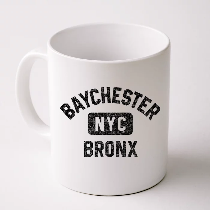 Baychester Bronx Nyc Gym Style Distressed White Print Meaningful Gift Front & Back Coffee Mug