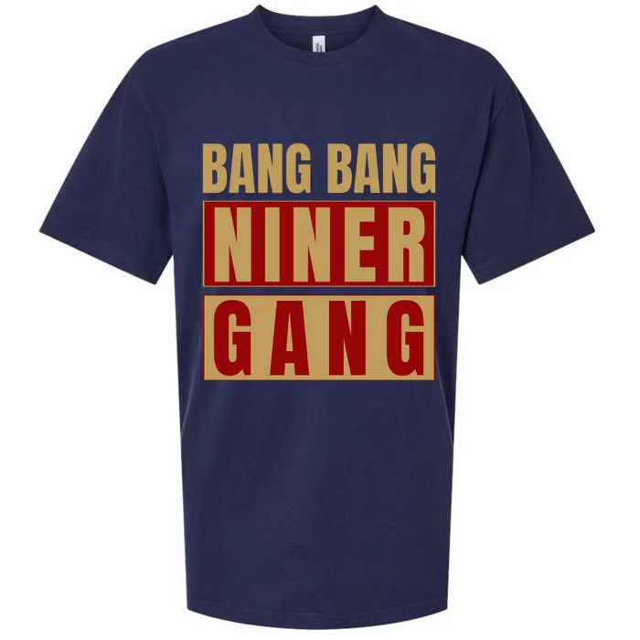 Bang Bang Niner Gang Football San Francisco Sports Sueded Cloud Jersey T-Shirt