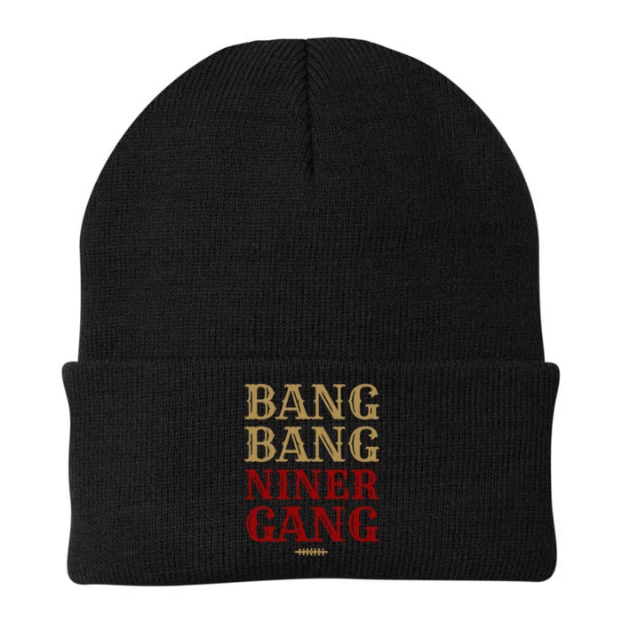 Bang Bang Niner Gang Football San Francisco Sports Knit Cap Winter Beanie