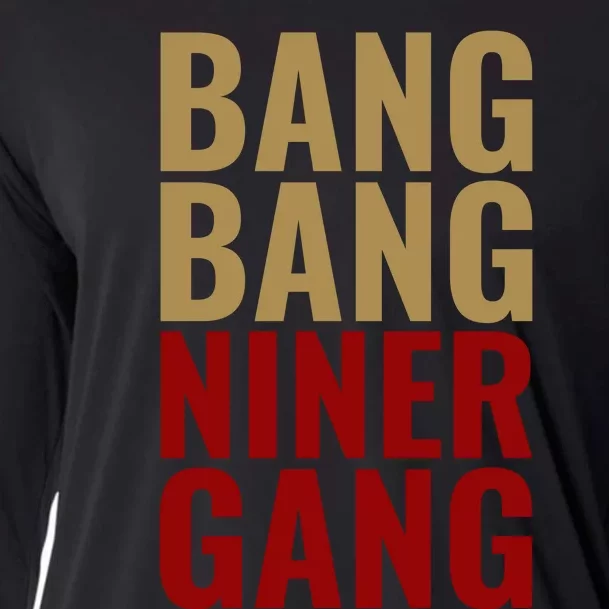 Bang Bang Niner Gang Football San Francisco Sports Cooling Performance Long Sleeve Crew