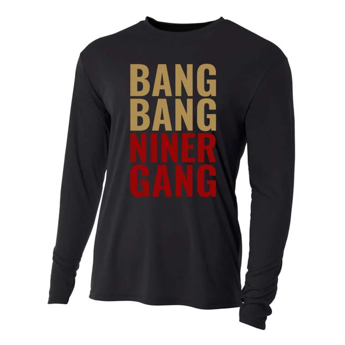 Bang Bang Niner Gang Football San Francisco Sports Cooling Performance Long Sleeve Crew