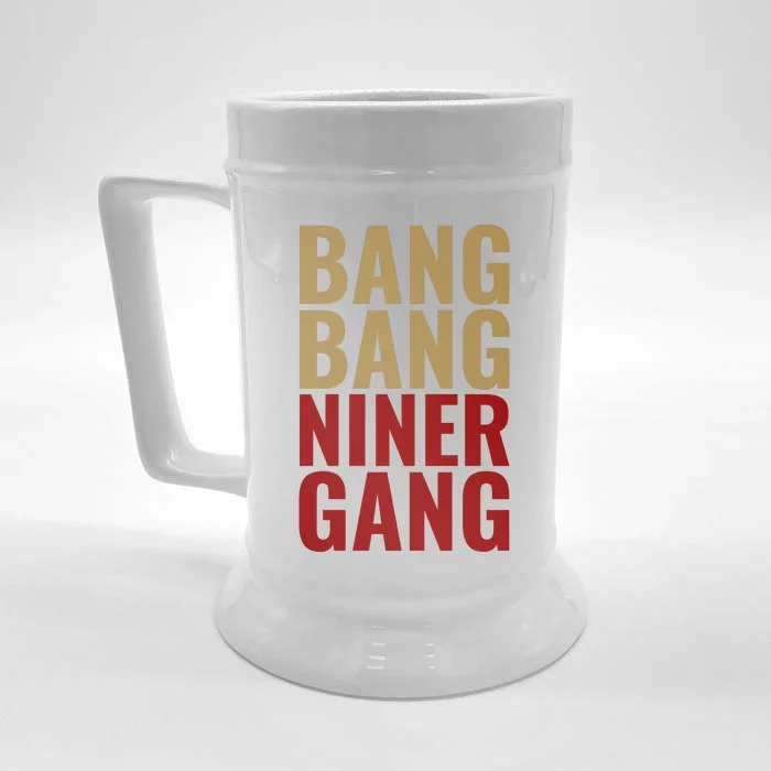 Bang Bang Niner Gang Football San Francisco Sports Front & Back Beer Stein