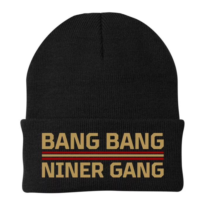 Bang Bang Niner Gang Football San Francisco Sports Knit Cap Winter Beanie