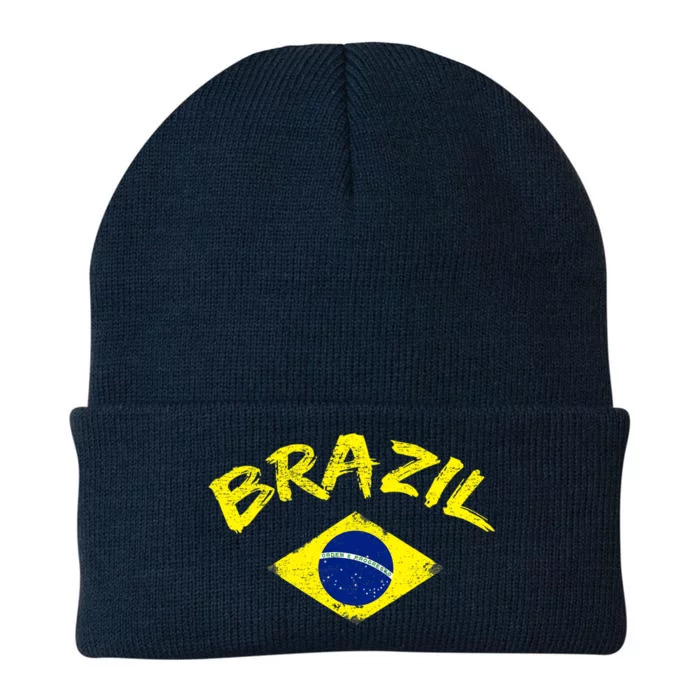 Brasil Brazilian National Flag Soccer Jersey Football Knit Cap Winter Beanie