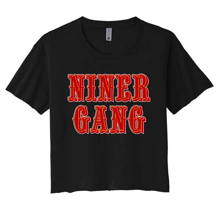 Bang Bang Niner Gang San Francisco Women's Crop Top Tee