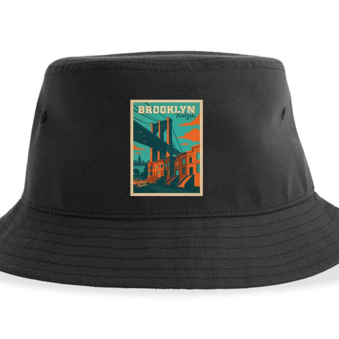 Brooklyn Bridge New York Sustainable Bucket Hat