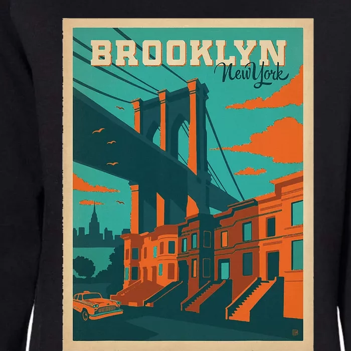 Brooklyn Bridge New York Womens California Wash Sweatshirt