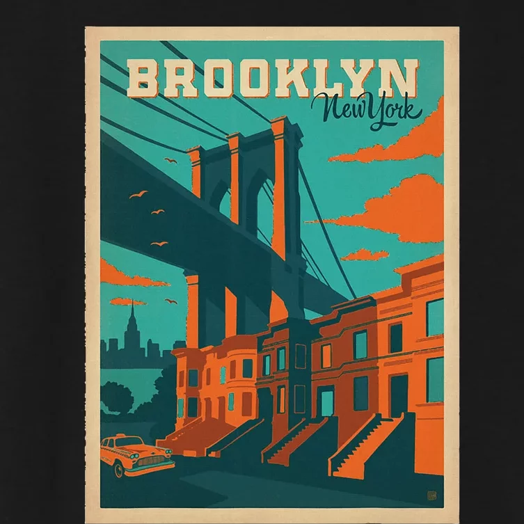 Brooklyn Bridge New York Women's Crop Top Tee