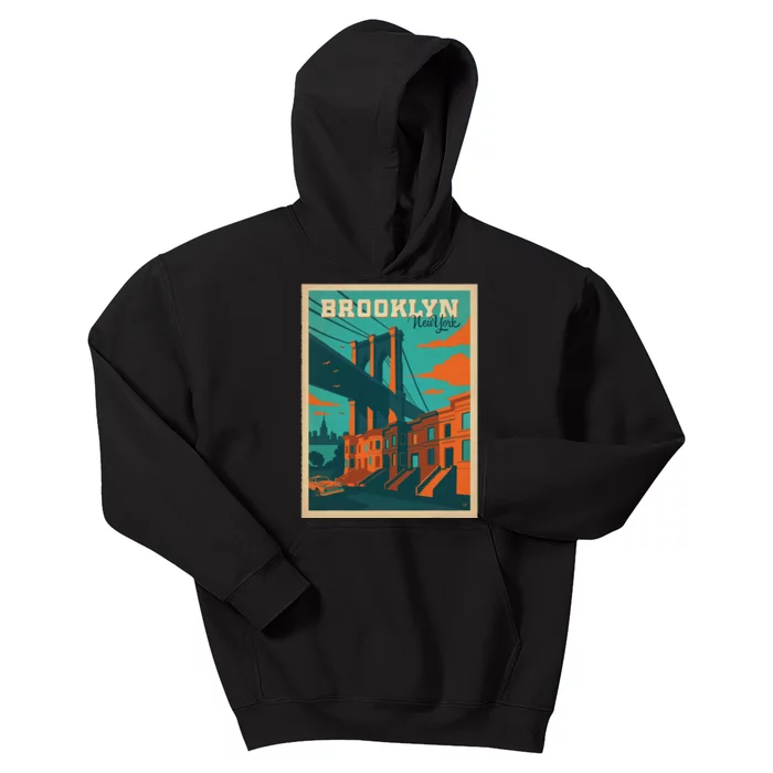 Brooklyn Bridge New York Kids Hoodie