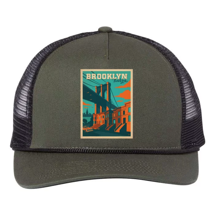 Brooklyn Bridge New York Retro Rope Trucker Hat Cap