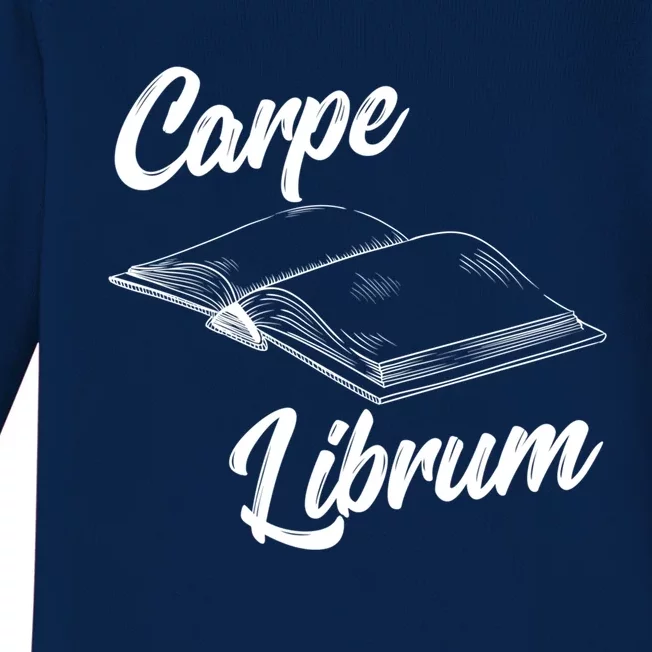 Bibliophile Book Nerd Carpe Librum Cool Gift Baby Long Sleeve Bodysuit