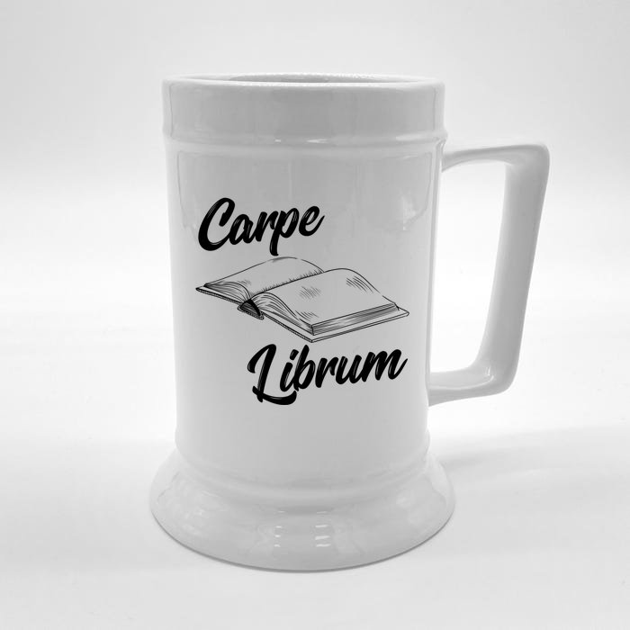 Bibliophile Book Nerd Carpe Librum Cool Gift Front & Back Beer Stein