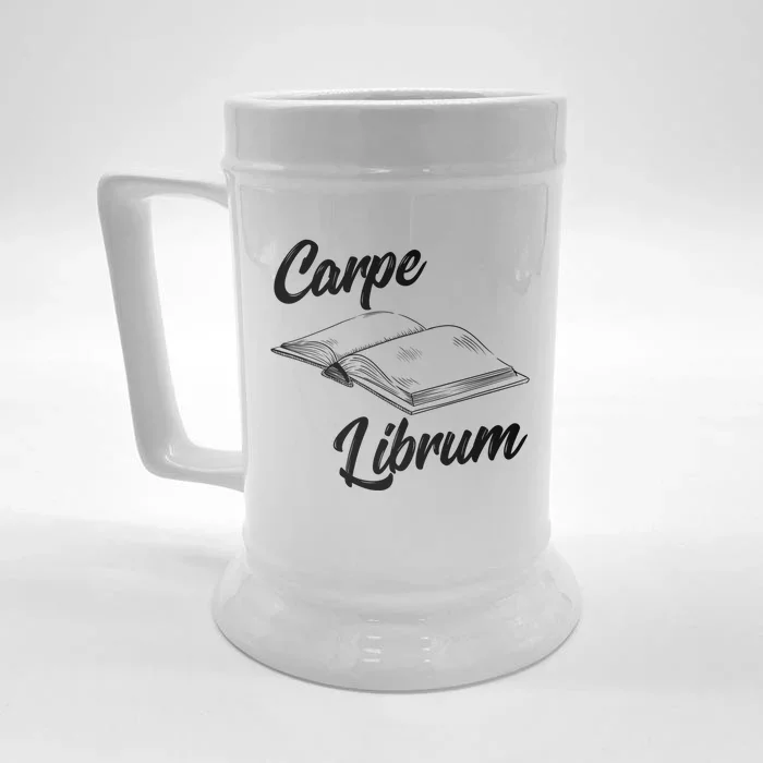 Bibliophile Book Nerd Carpe Librum Cool Gift Front & Back Beer Stein