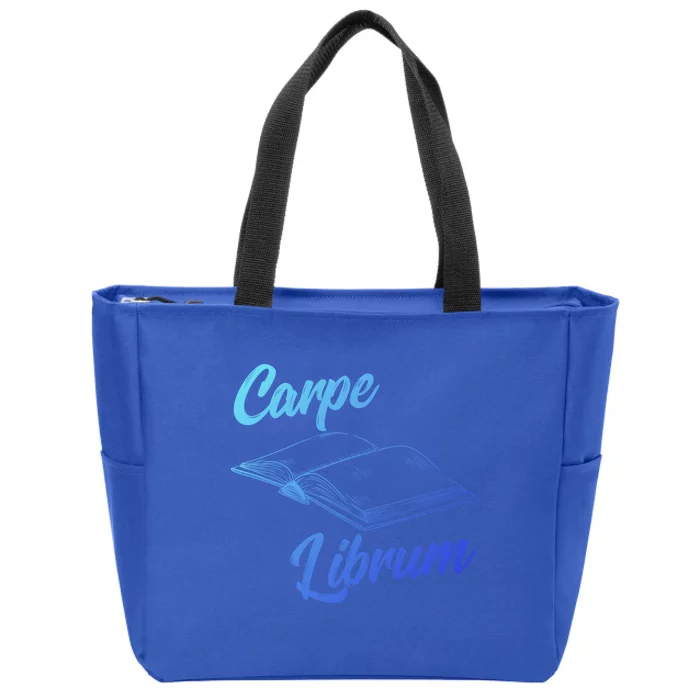 Bibliophile Book Nerd Carpe Librum Gift Zip Tote Bag