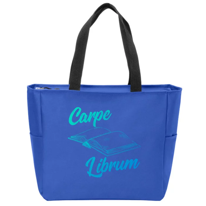 Bibliophile Book Nerd Carpe Librum Gift Zip Tote Bag