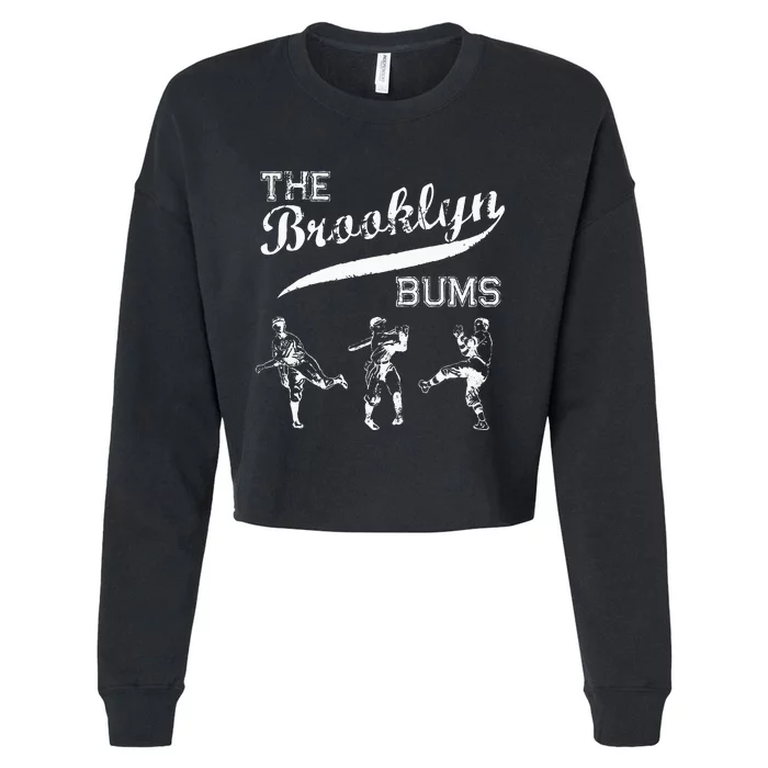 Brooklyn Bums New York Baseball Fan Retro Vintage Cropped Pullover Crew