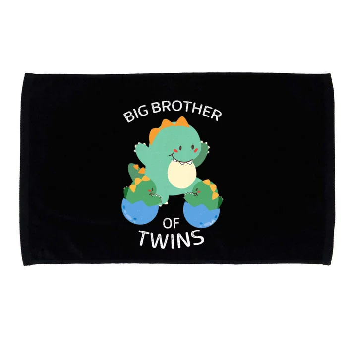 Big Brother Of Twins Dinosaur Twin Microfiber Hand Towel