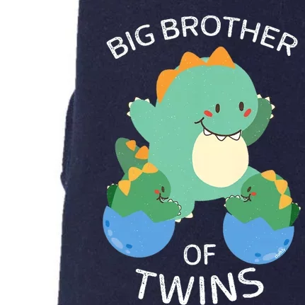 Big Brother Of Twins Dinosaur Twin Doggie 3-End Fleece Hoodie