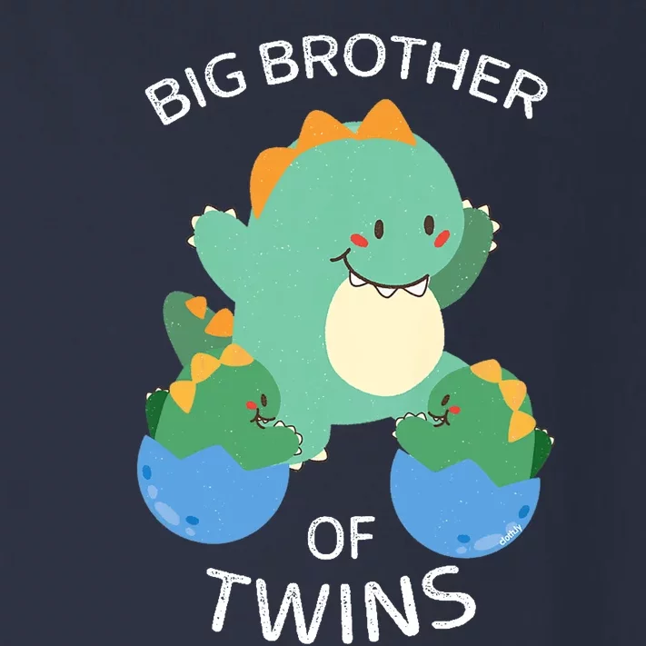 Big Brother Of Twins Dinosaur Twin Toddler Long Sleeve Shirt