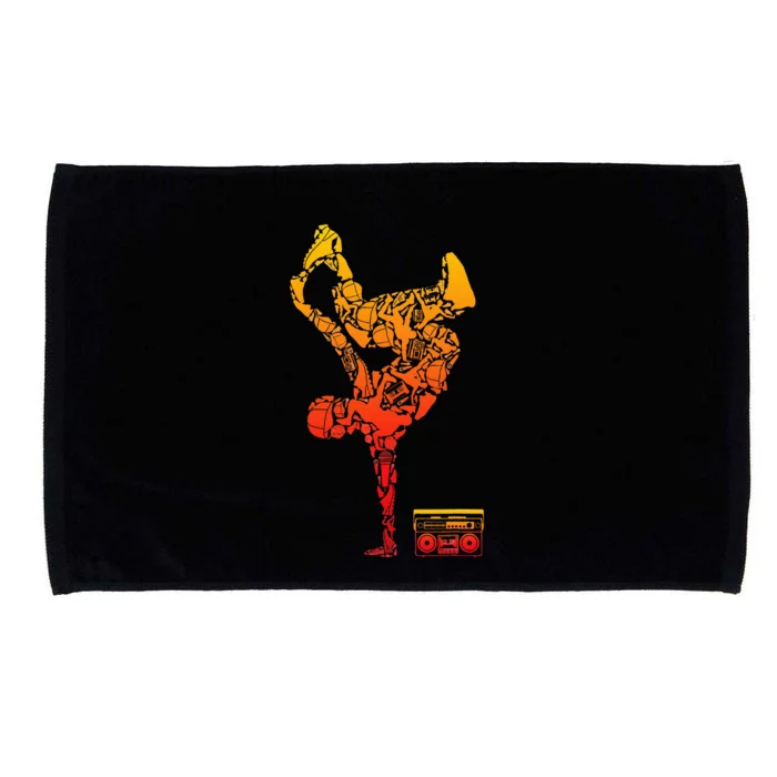 Breakdancing Boombox One Hand Freeze Hip Hop Breaking Microfiber Hand Towel