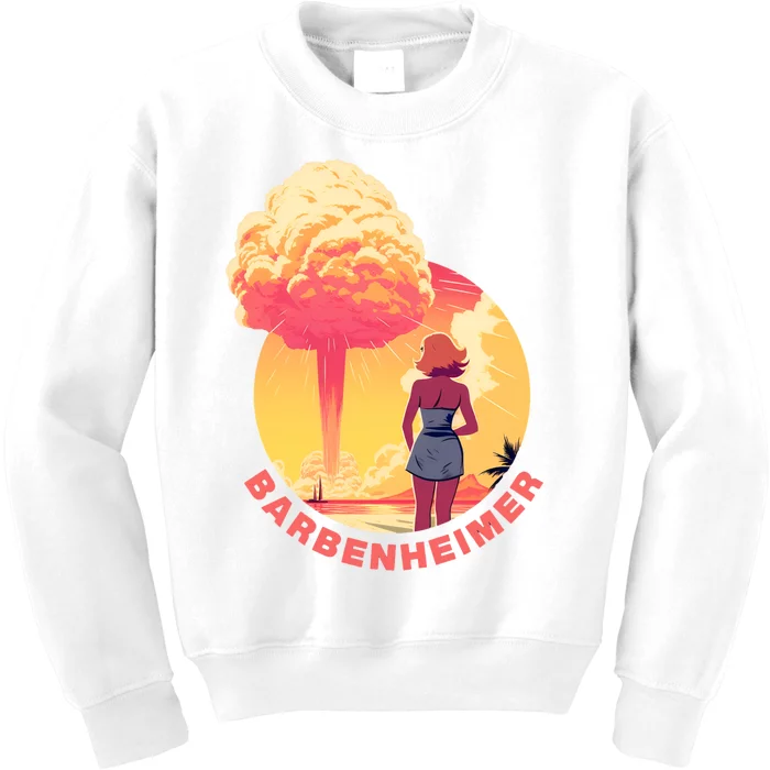 Barbenheimer Barb!e Oppenheimer Barb!e Moive Inspired Oppenheimer Movie Kids Sweatshirt