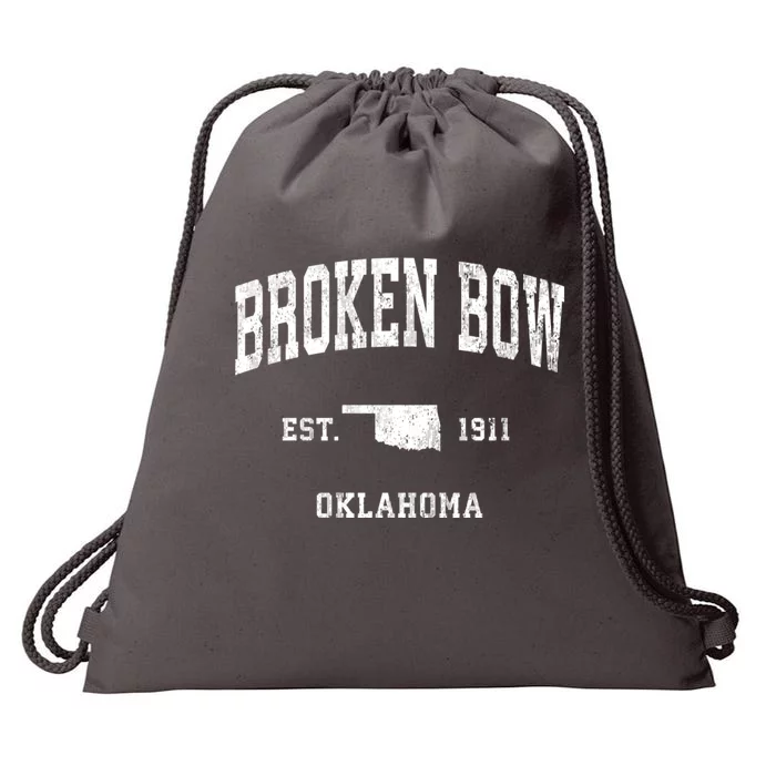 Broken Bow Oklahoma Ok Vintage Athletic Sports Drawstring Bag