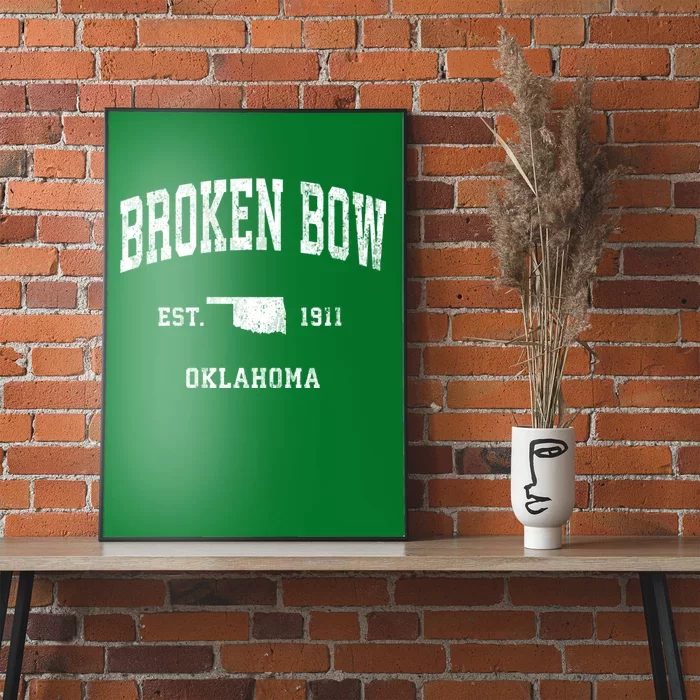 Broken Bow Oklahoma Ok Vintage Athletic Sports Poster