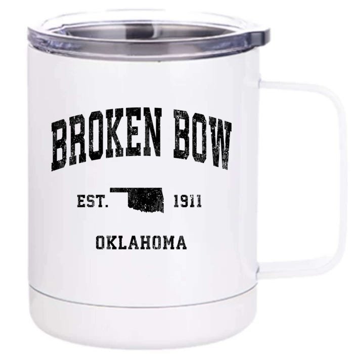 Broken Bow Oklahoma Ok Vintage Athletic Sports Front & Back 12oz Stainless Steel Tumbler Cup