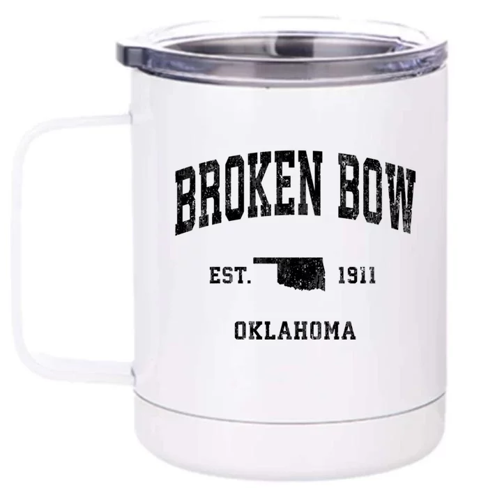 Broken Bow Oklahoma Ok Vintage Athletic Sports Front & Back 12oz Stainless Steel Tumbler Cup