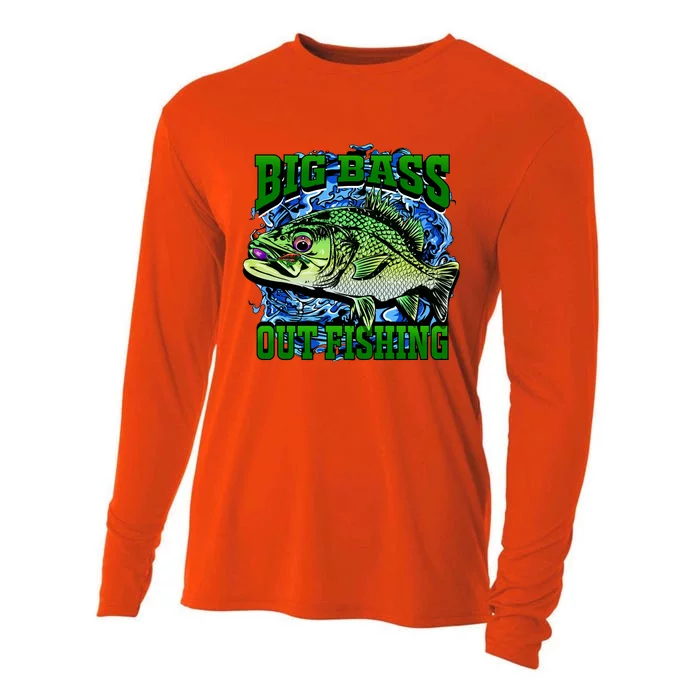 Big Bass Out Fishing Cooling Performance Long Sleeve Crew