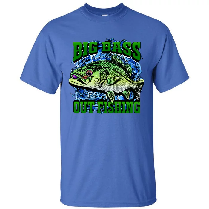 Big Bass Out Fishing Tall T-Shirt