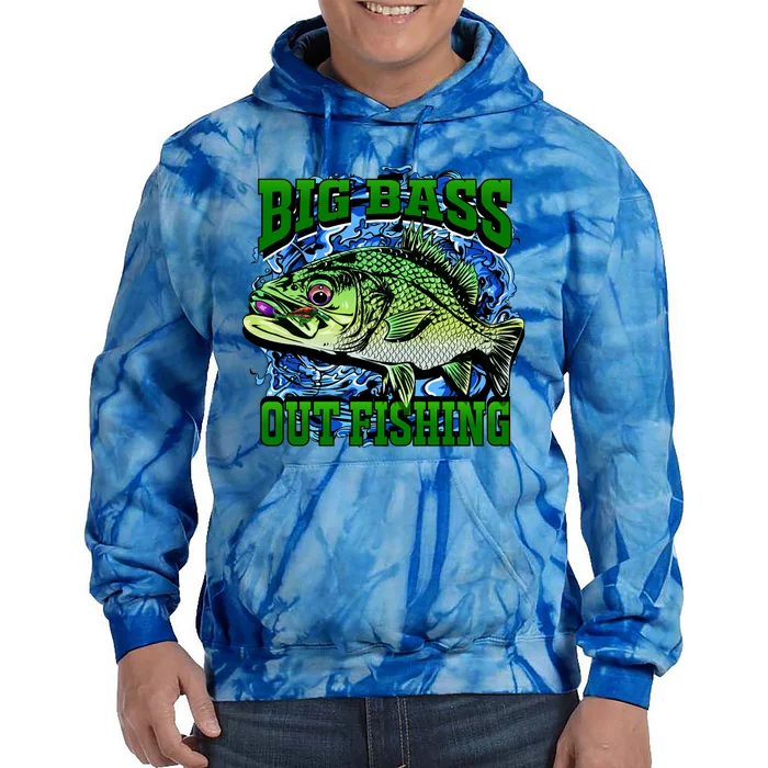 Big Bass Out Fishing Tie Dye Hoodie