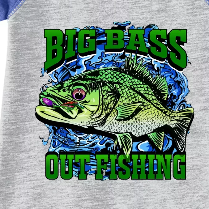 Big Bass Out Fishing Infant Baby Jersey Bodysuit