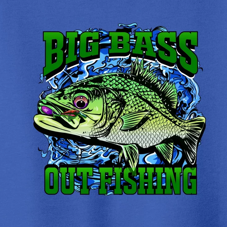 Big Bass Out Fishing Toddler T-Shirt