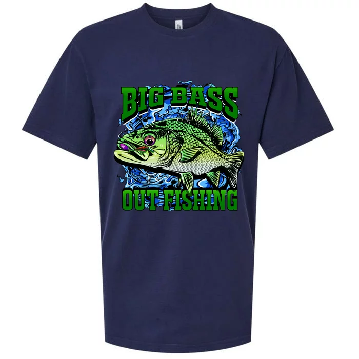 Big Bass Out Fishing Sueded Cloud Jersey T-Shirt