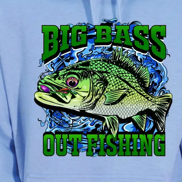 Big Bass Out Fishing Unisex Surf Hoodie