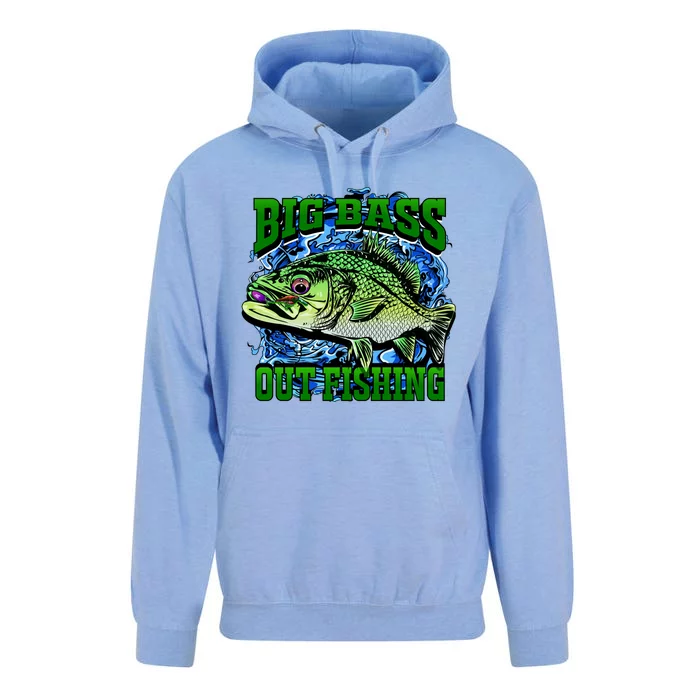 Big Bass Out Fishing Unisex Surf Hoodie