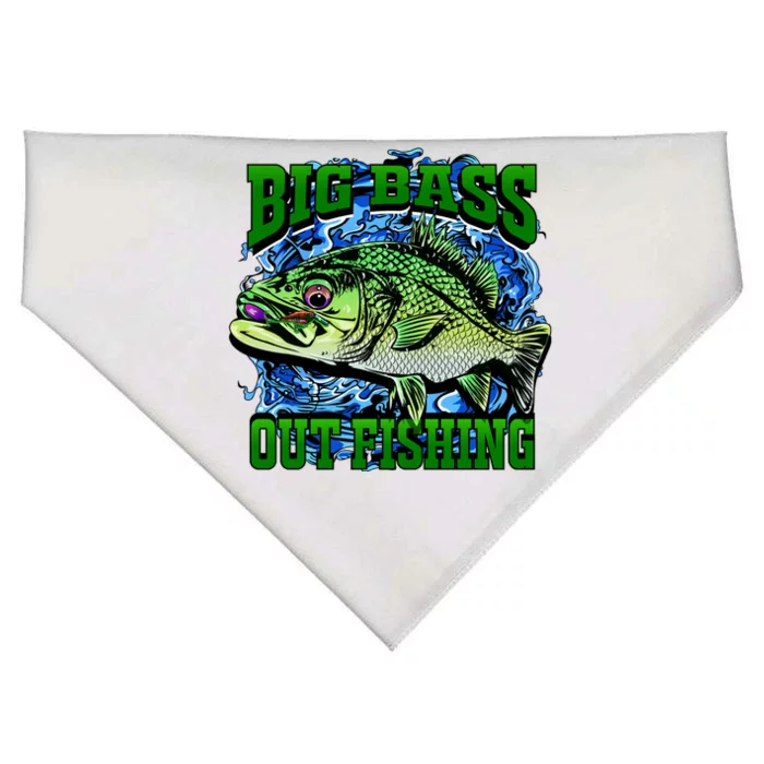 Big Bass Out Fishing USA-Made Doggie Bandana