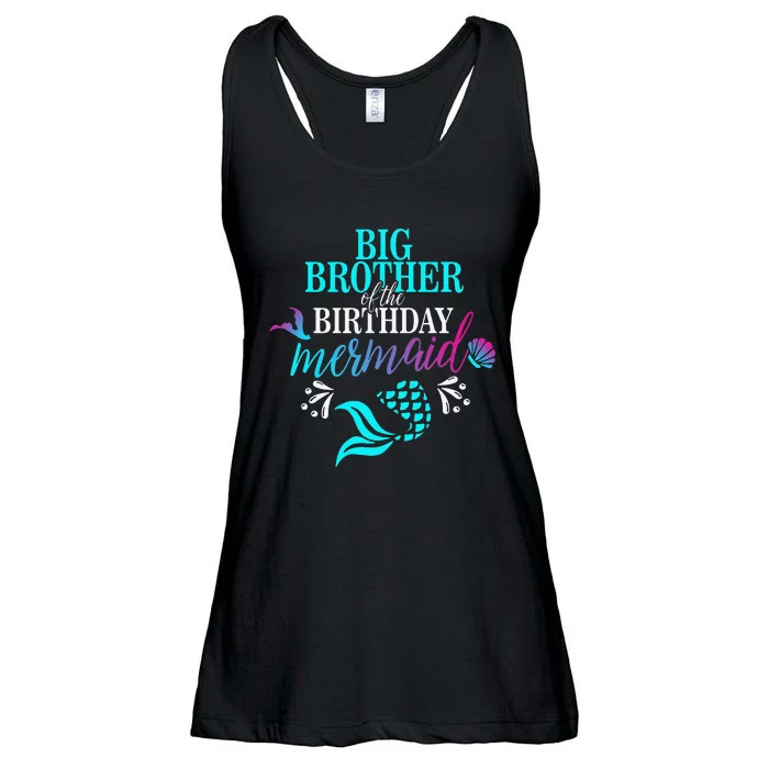 Big Brother Of The Birthday Mermaid Matching Family Ladies Essential Flowy Tank