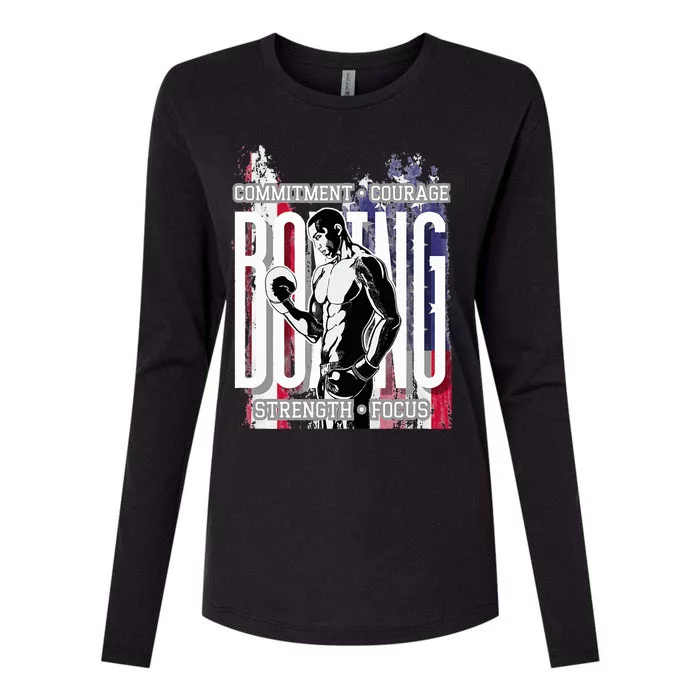 Boxing Womens Cotton Relaxed Long Sleeve T-Shirt