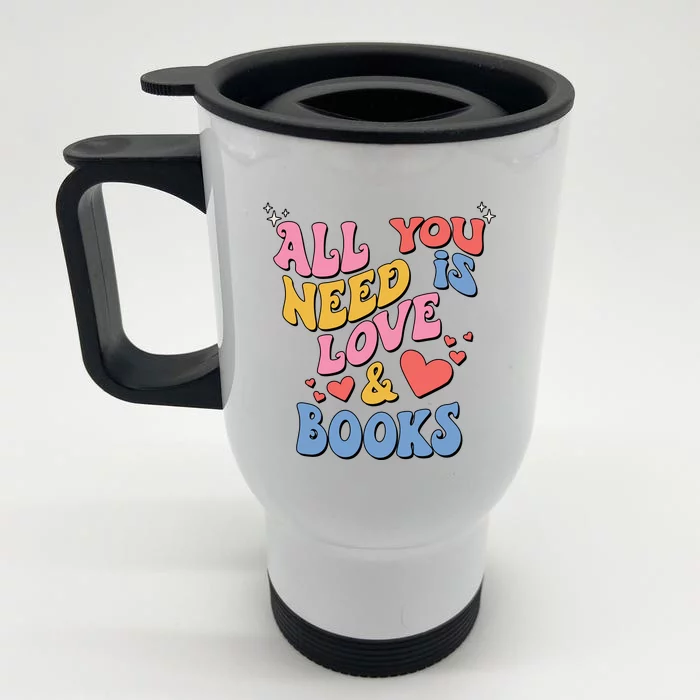 BOOKS Front & Back Stainless Steel Travel Mug