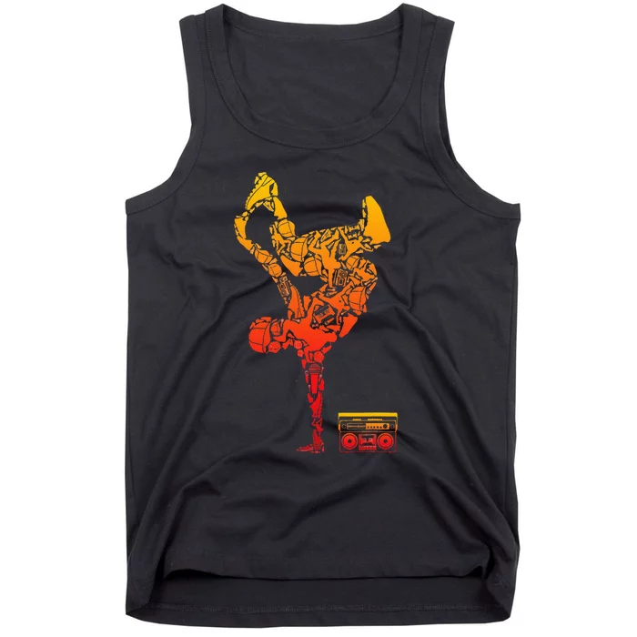 Breakdancing Boombox One Hand Freeze Hip Hop Breaking Tank Top