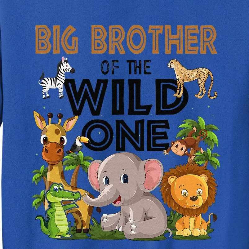 Big Brother Of The Wild One Birthday 1st Safari Jungle Famil Sweatshirt