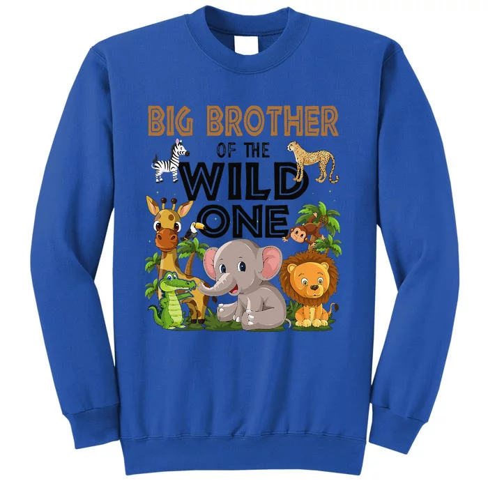 Big Brother Of The Wild One Birthday 1st Safari Jungle Famil Sweatshirt