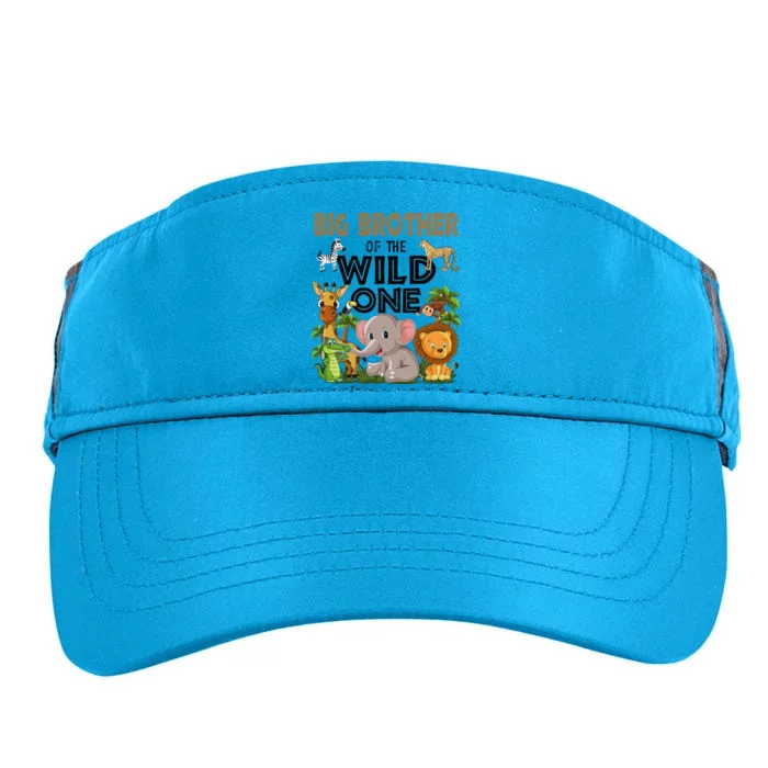 Big Brother Of The Wild One Birthday 1st Safari Jungle Famil Adult Drive Performance Visor