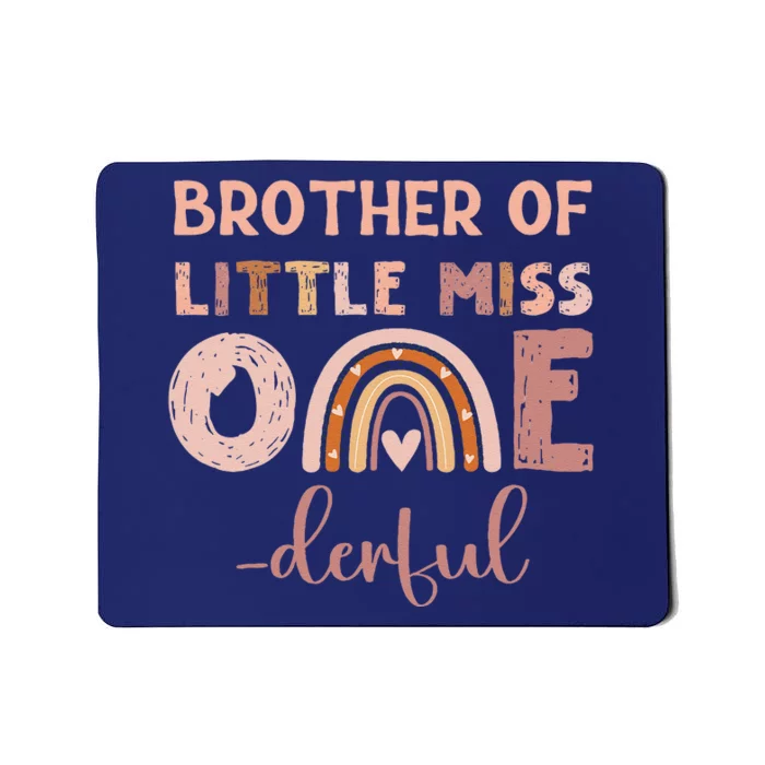 Boho Brother Of Miss Onederful 1st Birthday Girl Cute Mousepad