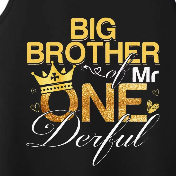 Big Brother Of Mr Onederful 1st Birthday First Onederful Performance Tank