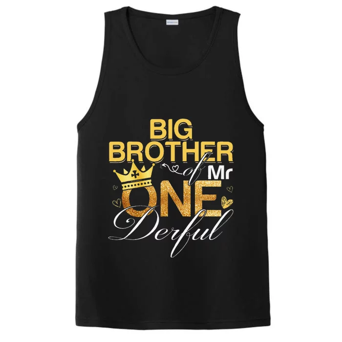 Big Brother Of Mr Onederful 1st Birthday First Onederful Performance Tank