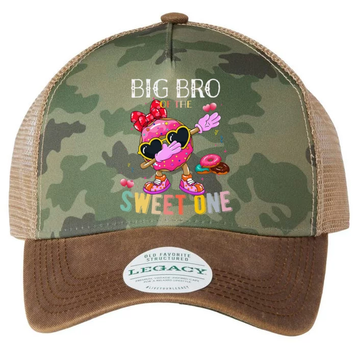 Big Brother Of The Dabbing Donut Birthday Girl Donut Sweet Legacy Tie Dye Trucker Hat